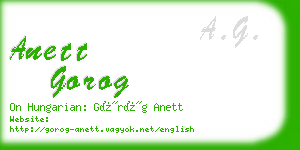 anett gorog business card